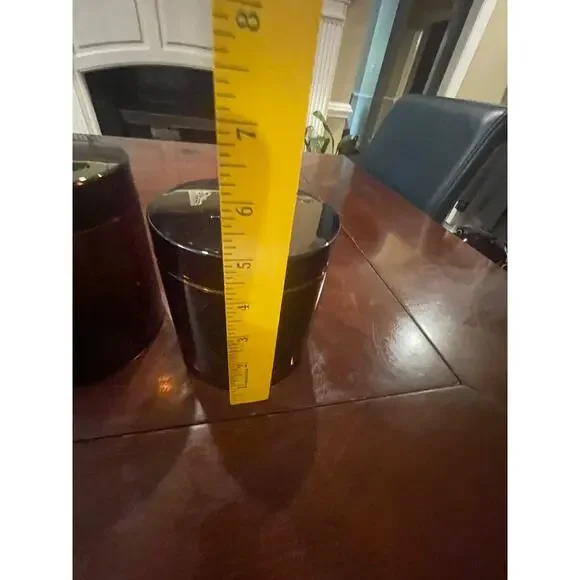 Vintage San Remo Plexiglas Cosmoplast Brown Nesting Containers Canisters Set 3 - Picture 10 of 14